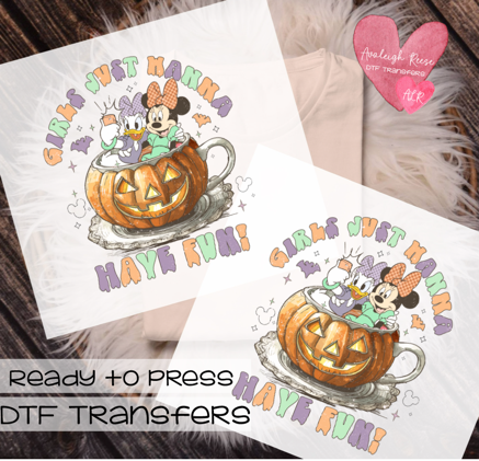 Minnie Daisy Teacup Pumpkin Transfer