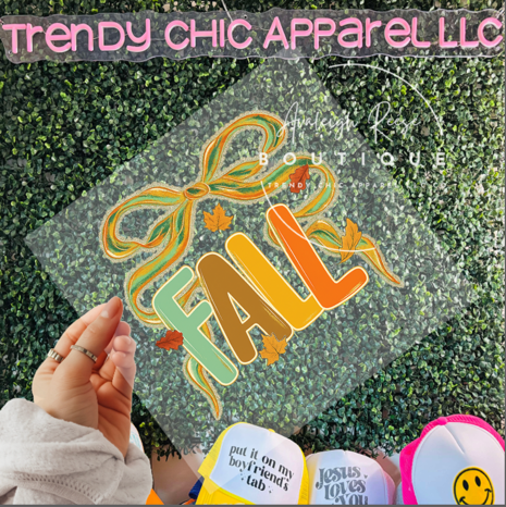 Fall with Bow DTF Transfer