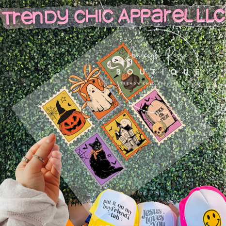 Retro Halloween Stamp Collage DTF Transfer