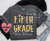 Personalized Fifth Grade Sweatshirts & T-Shirts