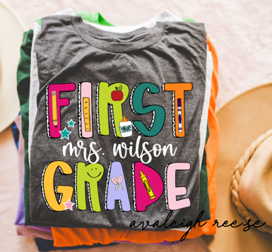 Comfort Colors® First Grade Dream Team Shirt, 1st Grade Teacher Team Shirts, First Grade Crew, First Grade Teacher Team, First Grade Squad