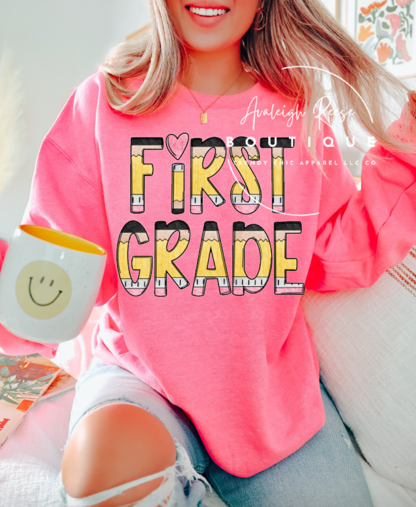 Personalized First Grade Sweatshirts & T-Shirts