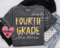 Personalized Fourth Grade Sweatshirts & T-Shirts