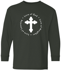 Navy Blue Long Sleeve - Love of God Love of Neighbor Love of Learning