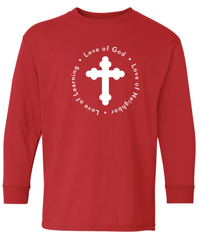 Navy Blue Long Sleeve - Love of God Love of Neighbor Love of Learning