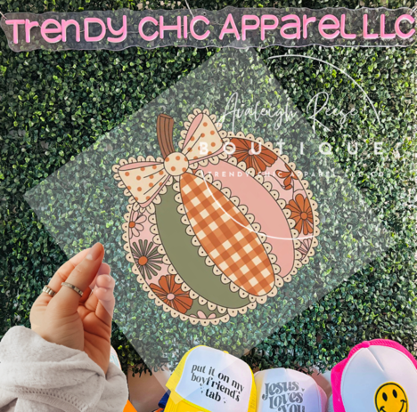 Patterned Pumpkin DTF Transfer