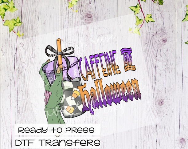 Caffeine & Halloween Transfer