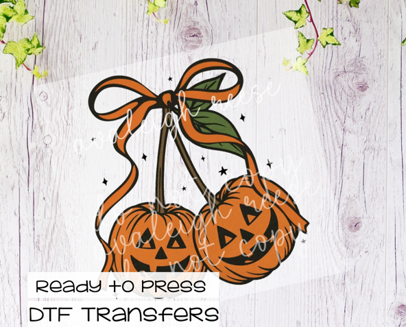 Pumpkin Cherries Transfer