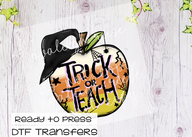 Trick or Teach Pumpkin Transfer