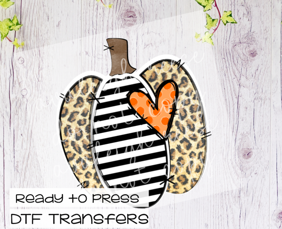 Leopard Stripe Pumpkin Transfer