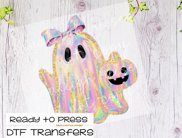 Faux Iridescent Ghost Transfer