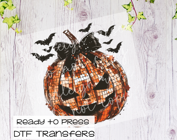 Disco Jack-o-Lantern Pumpkin Transfer