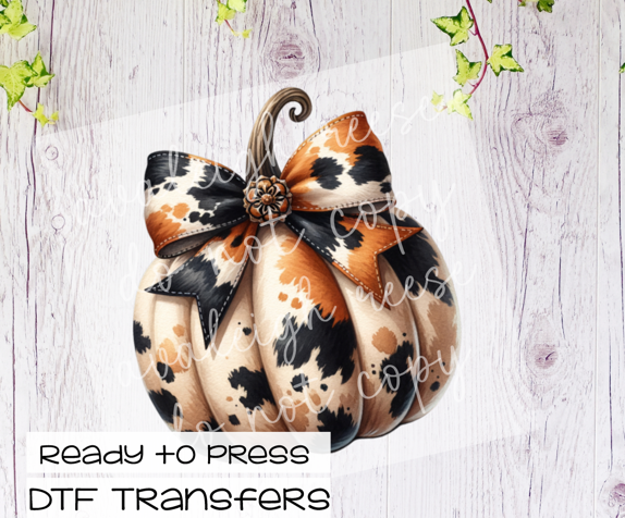 Cow Print Pumpkin Transfer