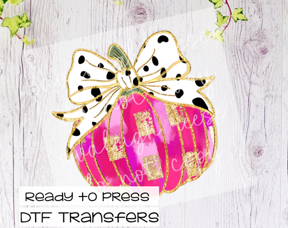 Pumpkin Pink Brushstroke Transfer