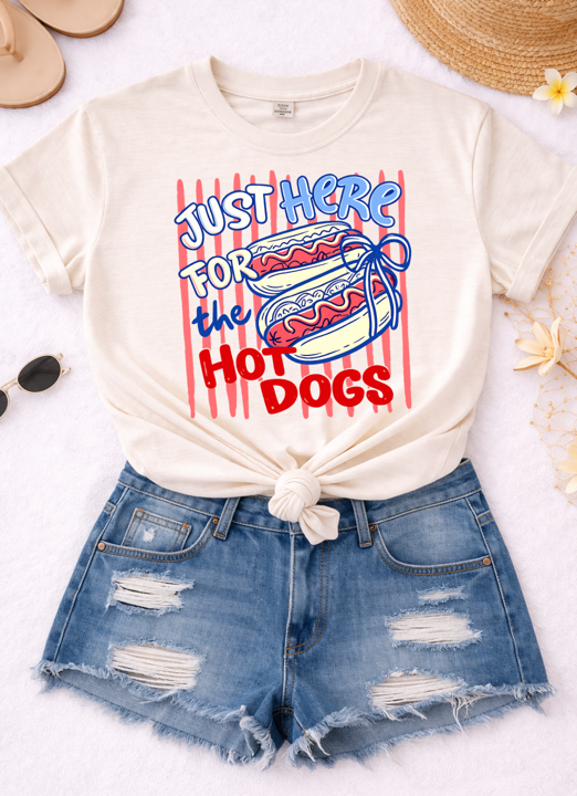 Just Here for the Hot Dogs Sweatshirts & T-Shirts