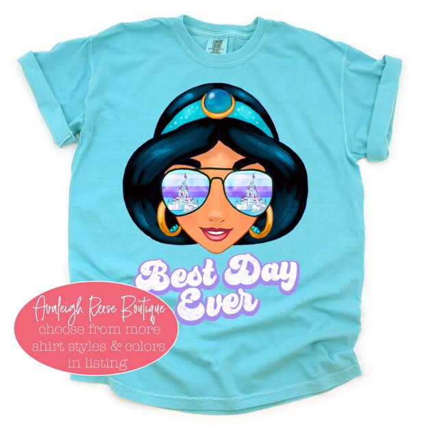 Retro Jasmine Face - Best Day Ever Disney Shirt  - Disney Family Shirts - Princess Jasmine