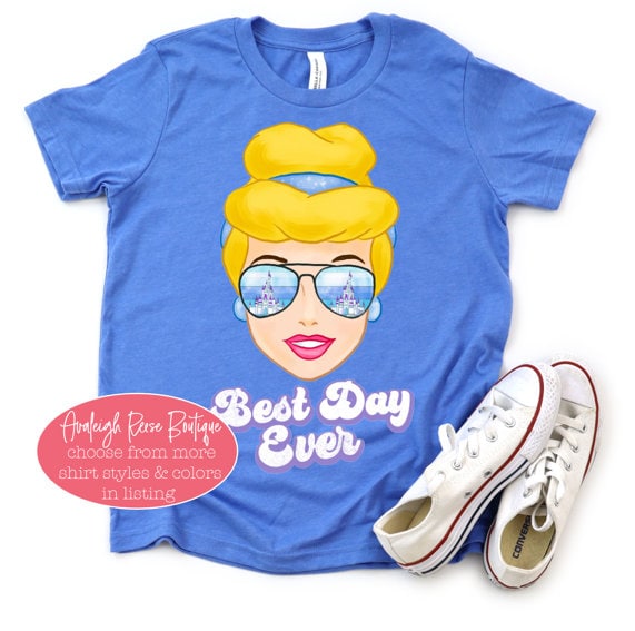 Retro Cinderella Face - Best Day Ever Disney Shirt  - Disney Family Shirts - Princess Cinderella