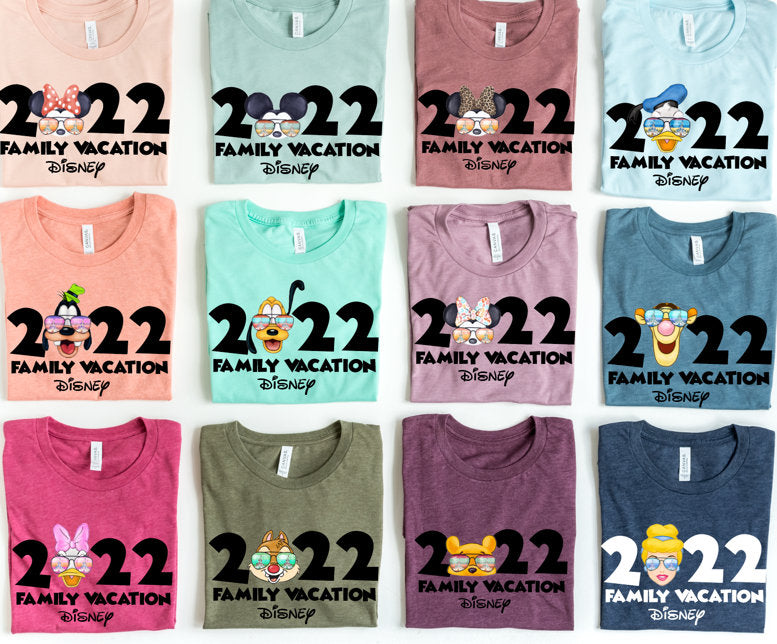 Disney Family Vacation Tees, Unisex, Retro Mickey, Retro watercolor Disney Characters, Retro Minnie, Group Shirts