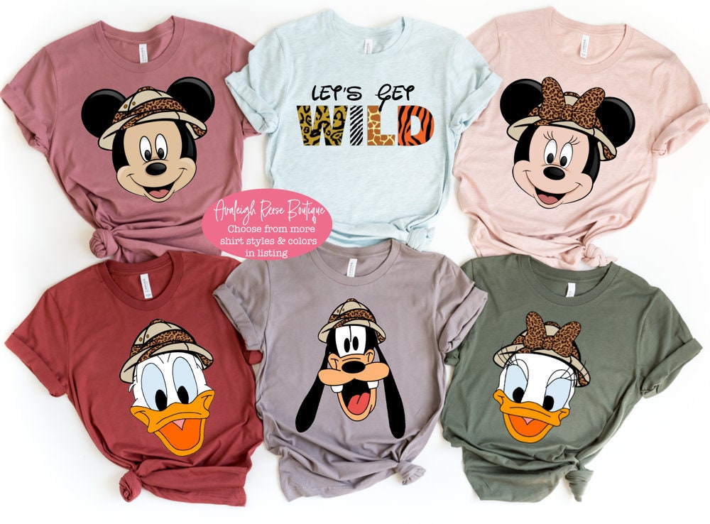 Disney Safari Tees - Lets Get Wild Disney Shirts  - Animal Kingdom Shirts  - Family Safari Shirts