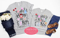 Happiest mom on earth, Happiest Kid on earth, Disney Family Tees, Mom and Child Tees