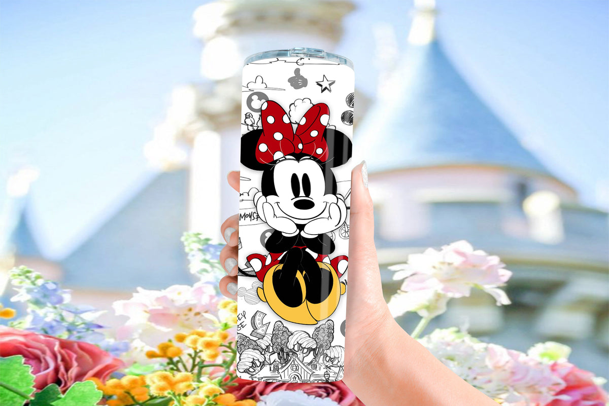 Minnie Mouse 20oz Tumbler - Disney Tumbler with Lid and Straw  - Gifts for Her