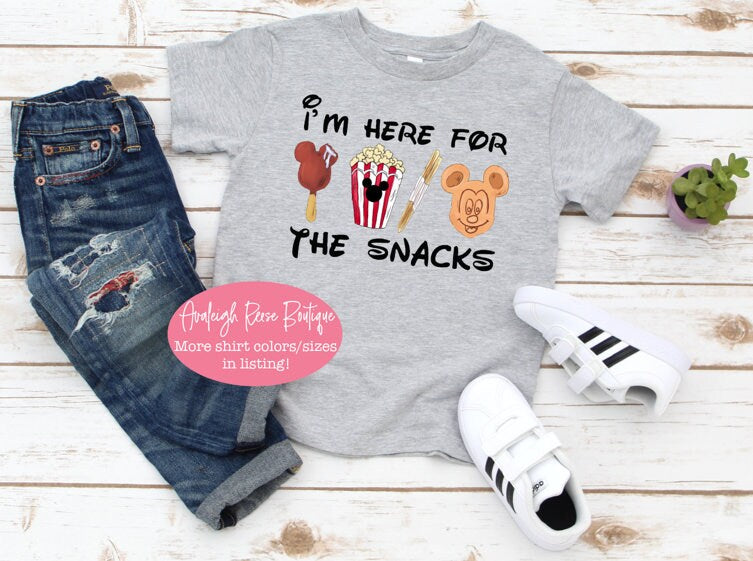 I'm here for the snacks Tshirts  Disney Snacks Tees  Dole Whip Shirts