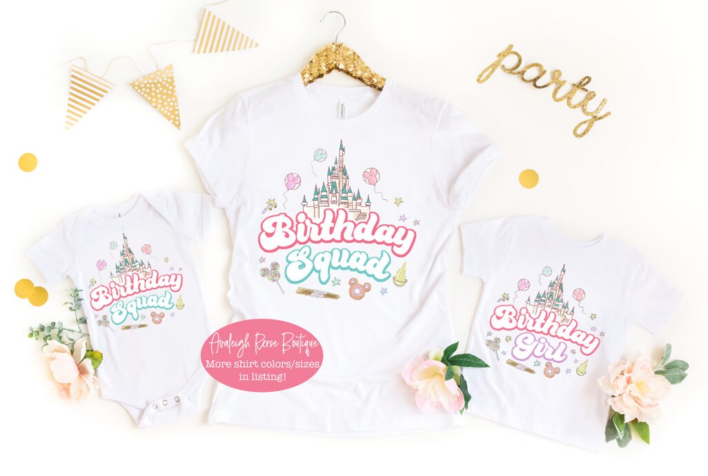 Birthday Girl Disney Shirts - Birthday Squad Shirts - Mama and Mini Disney Shirts