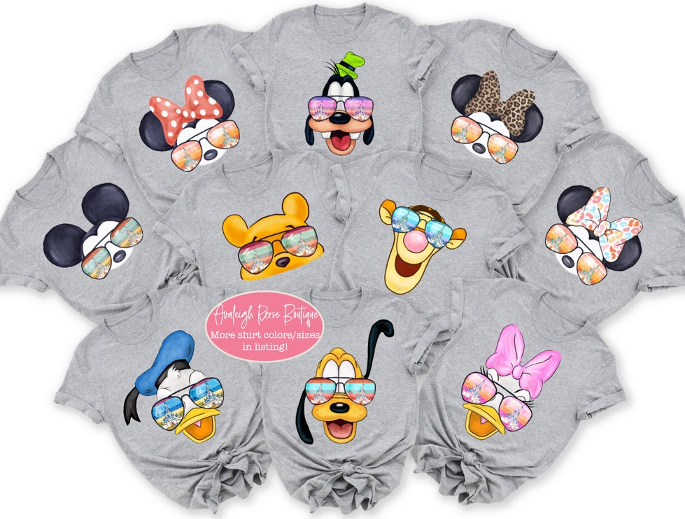 Retro Mickey Face - Mickey Ears Shirt  - Disney Family Shirts - Matching Family Shirts Personalizes Disney Shirts