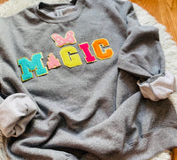 Disney Magic Chenille Patch Sweatshirt Tshirts Disney Castle Chenille Patch