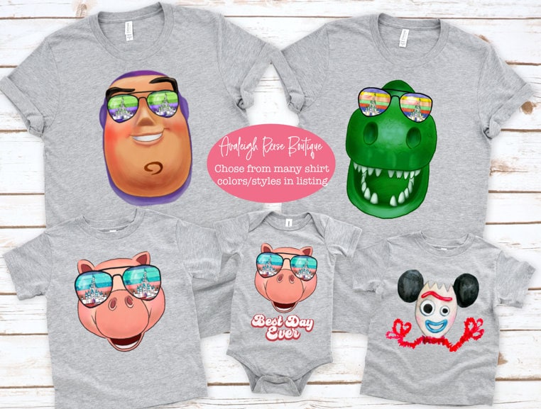 Retro Buzz Face - Watercolor Disney Shirts  - Disney Family Shirts - Retro Hamm face