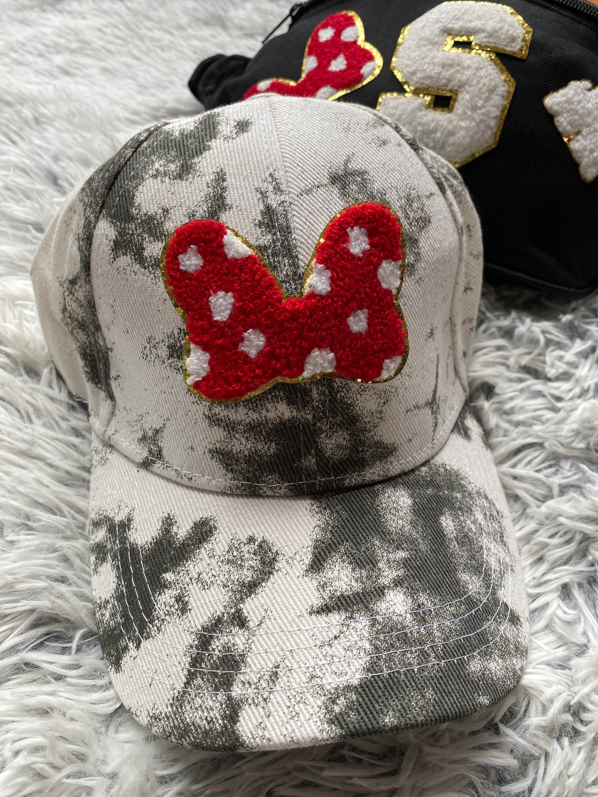 Disney Womans Baseball Cap Chenille Patch Trendy Unisex Adjustable Hat