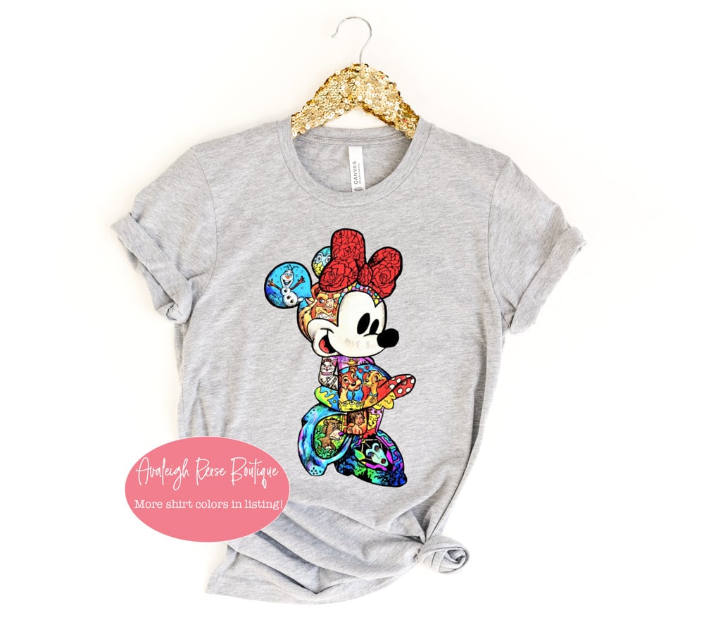 Minnie Multi Character Tees Mickey and Minnie Shirt Disney Couple Shirt