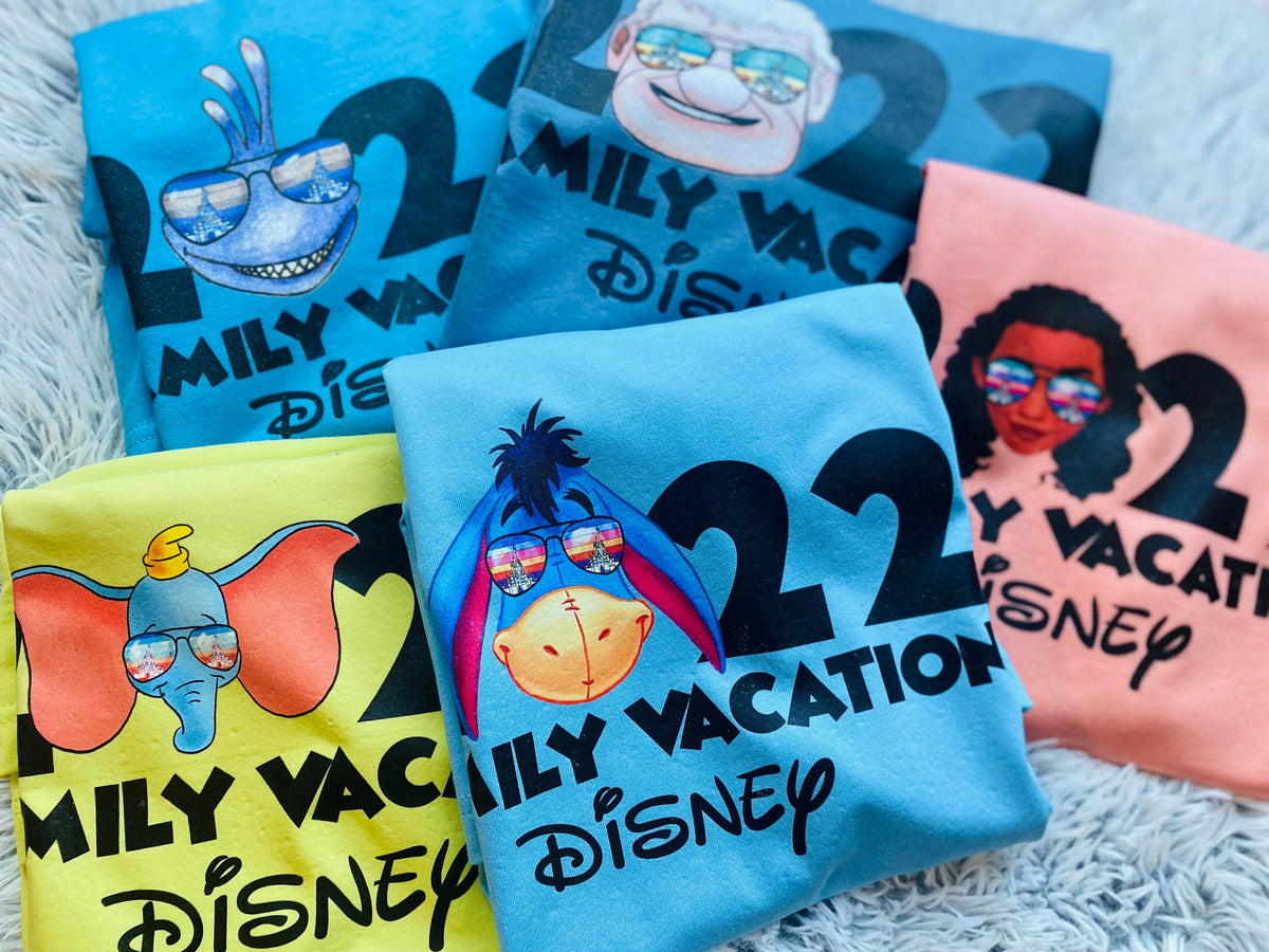 Disney Family Vacation Tees, Unisex, Retro Mickey, Retro watercolor Disney Characters, Retro Minnie, Group Shirts