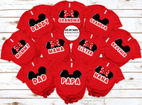 Personalized Disney Matching Shirts Mickey and Minnie Ears   - Disney Family Shirts - Matching Family Shirts Personalized Disney Shirts