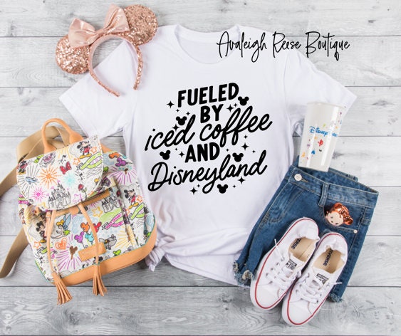 Fueled by Iced Coffee and Disneyland Tees and tanks