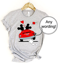 Minnie Mickey Buggy Shirts - Personalized Love Mickey and Minnie Shirts  - Disney Honeymoon Trip Shirts - Trendy Unisex Tees