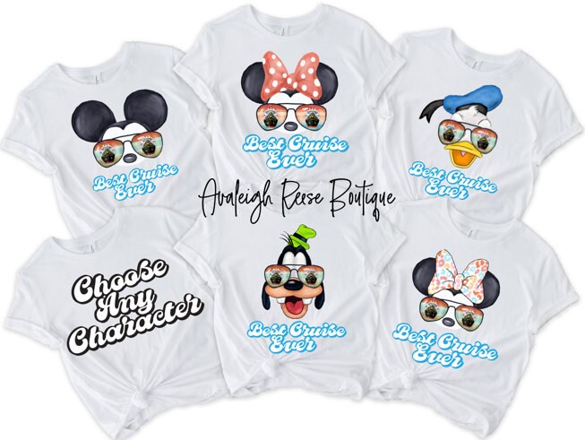 Disney Cruise Shirts, Best Cruise Ever Disney Character Sunglasses Shirt, Disney Cruise Family Shirts, Disney Family Shirts