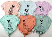 Mickey Sketch Shirt, Mickey And Friends Sketch Shirt, Disney Family Shirts, Disney Group Shirts, Disneyland Shirt, Disney Balloons Shirt