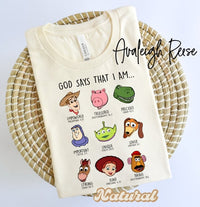 Disney Toy Story Characters Shirt, Disney God Says That I Am Shirt, Disney Family Vacation Shirt, Toy Story Group Shirt,Disney Toy Story Tee