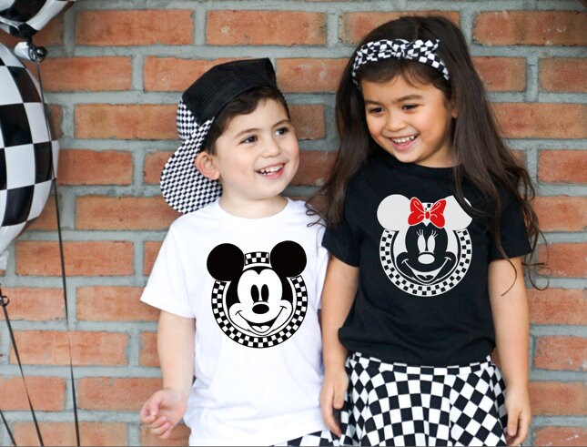 Retro Disney Shirts, Mickey Checkered Shirt, Disney Family Shirts, Minnie Mouse Tees, Vintage Disney Tee, Disneyland, Disneyworld Shirts