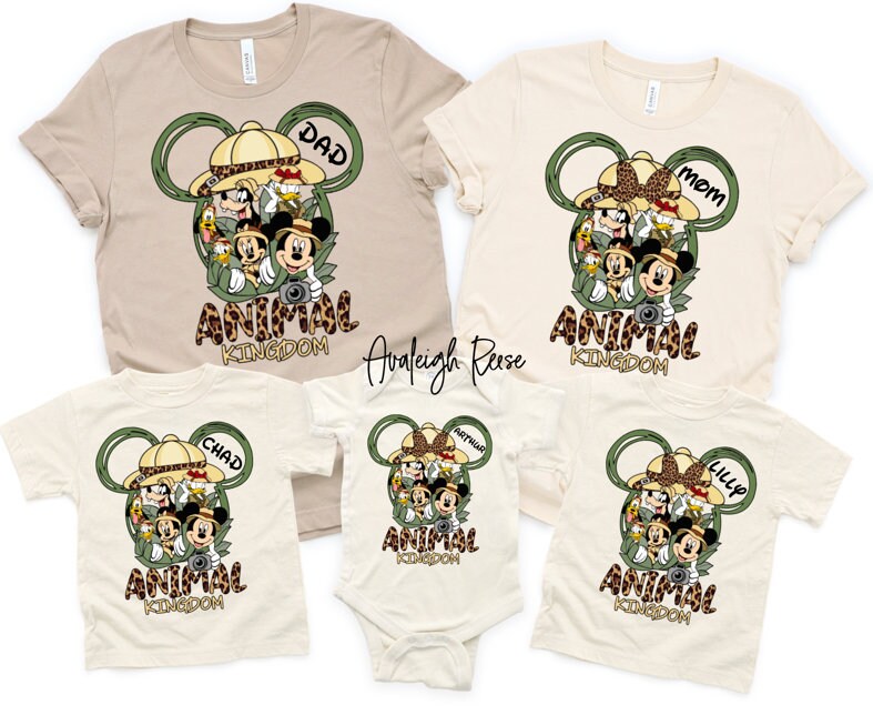 Disney Animal Kingdom Shirts, Animal Kingdom Custom Name Shirts, Animal Kingdom Family Matching Shirts, Disney Trip matching tees