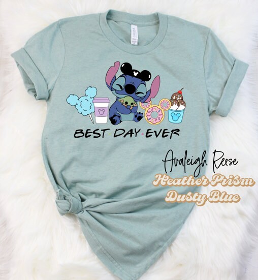 Best Day Ever Stitch & Baby Yoda Snacks Shirt- Disneyworld Family Shirts , Disneyland Shirts, Kids Disneyworld Shirts,Baby Yoda Disney Ears