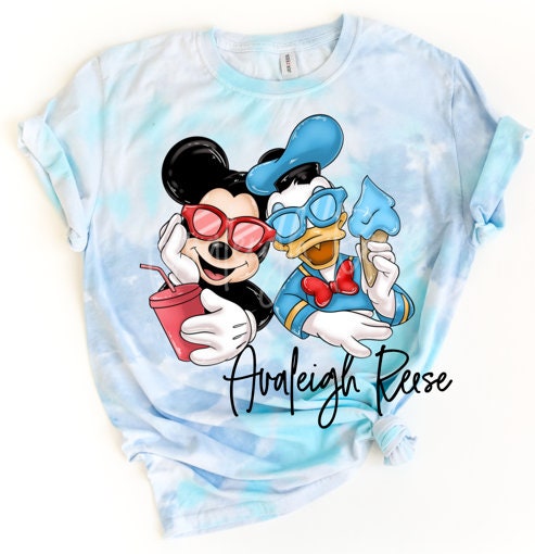 Retro Mickey and Donald Face - Best Friends Mickey and Donald Shirt  - Disney Tie Dye Shirts