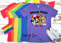 Disney Pride 2023 LGBT Shirt, Mickey And Friends Gay Days Orlando Shirt, Rainbow Color Disney Balloons Shirt, Pride Month Tee, Love Is Love