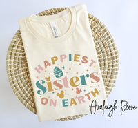 Disney Happiest Sisters On Earth Shirt, Disney Friends Shirt, Disney Castle Shirt, Disneyworld Shirt, Disney Family Shirt