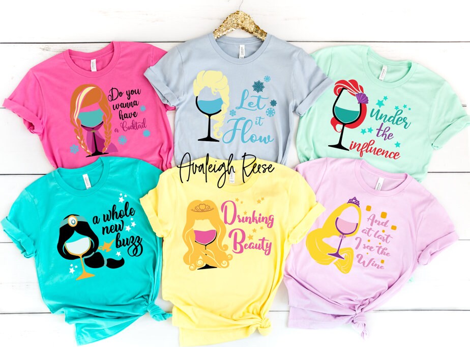 Disney Princess Drinking Shirts, Disney Drinking Around The World T Shirt, Epcot Food And Wine Top, Disney Wine Tshirt, Drinking Team Shirts