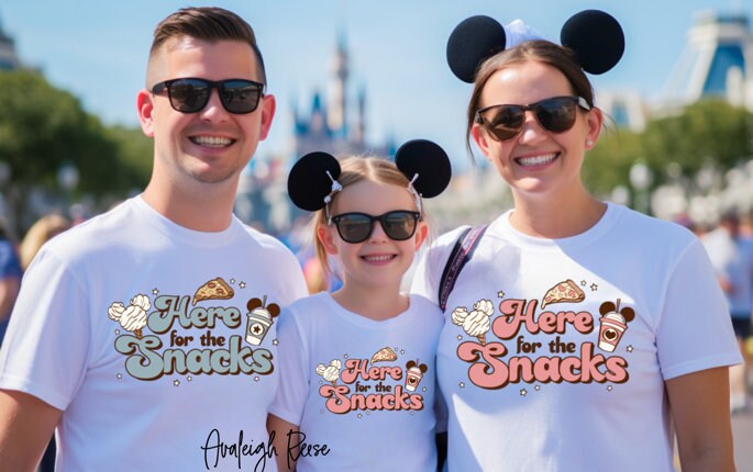 Disney Here For The Snacks Unisex Shirt, Snacks Disneyworld Shirts, Disneyland Snack Family Shirts, Mickey Minnie Snacks Tee