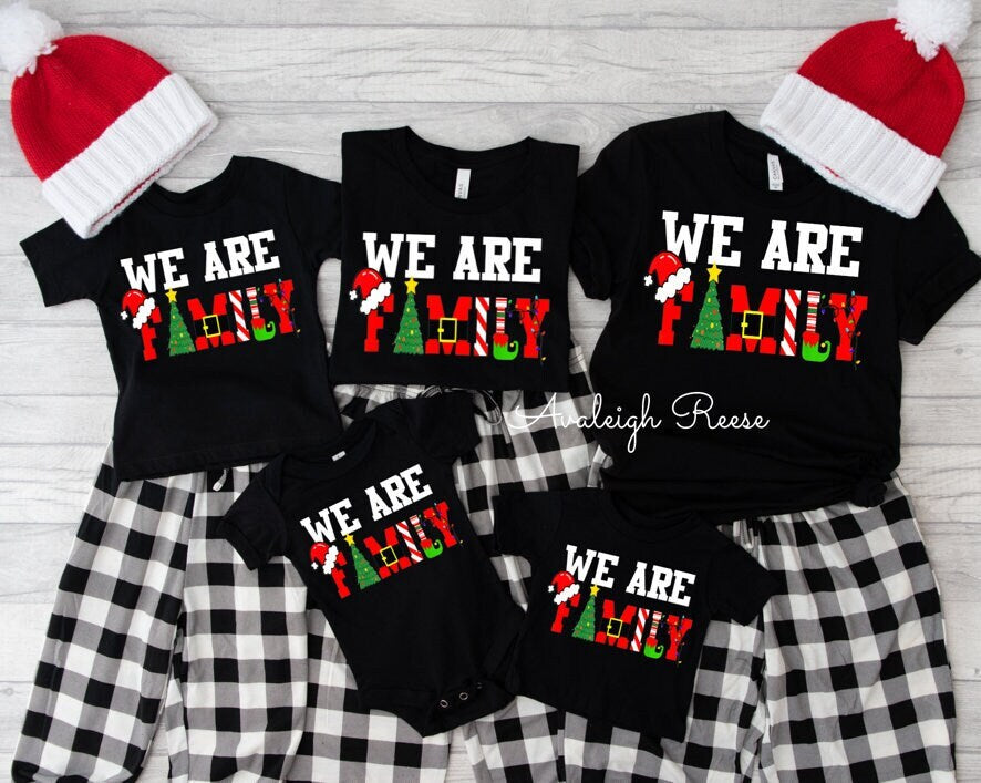 We Are Family shirt, Matching Christmas, Christmas Pajama, Family Shirt, Family Christmas, Christmas shirt, Family Christmas Tee