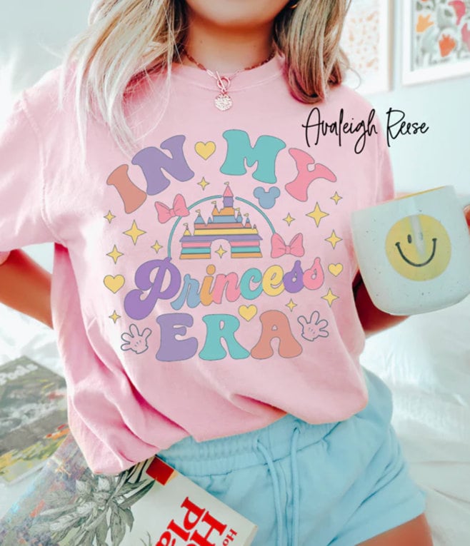 In My Princess Era Shirt, Girls Disney Princess Shirt, Colorful Disneyland Princess Shirt, Girl's Disney Shirt, Disney World Princess Shirt