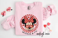 Mickey Minnie Valentine Shirt,Disney Valentine Sweatshirt,Valentine's Day hoodie, Disneyland Valentine Shirt, Couple Sweatshirt for Disney